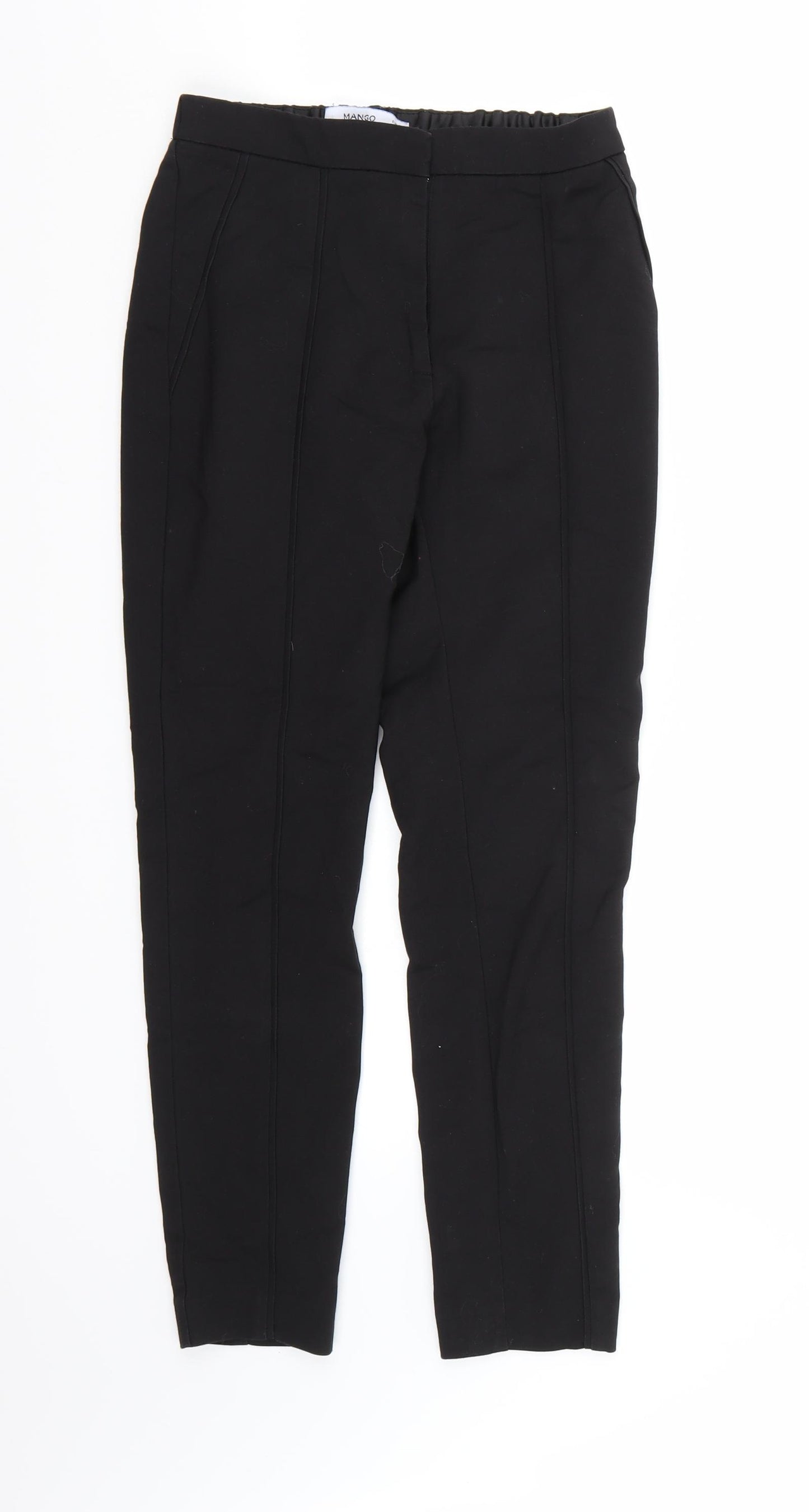 mango basics  Womens Black  Rayon Dress Pants Trousers Size 6 L24 in