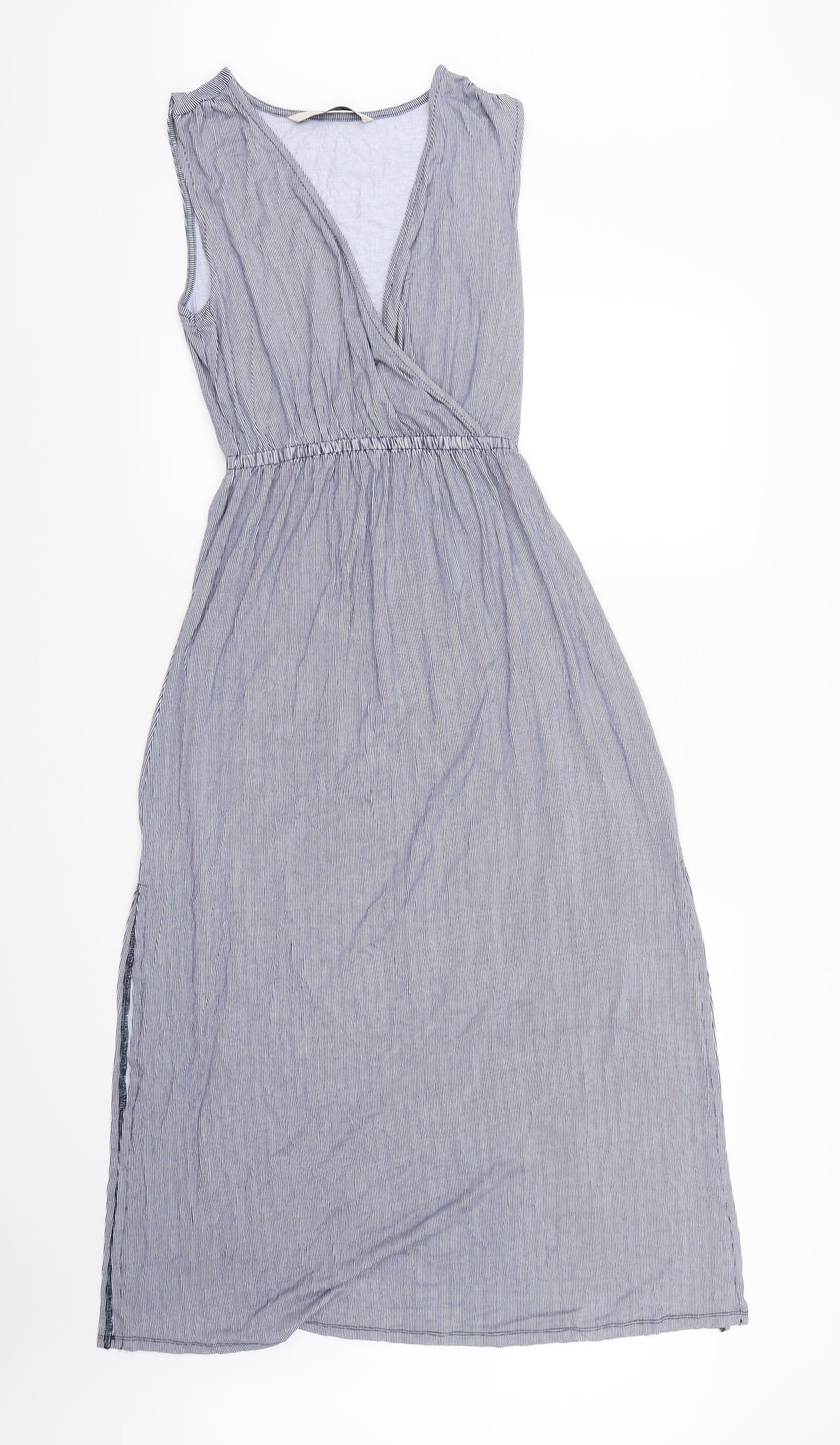 TU Womens Blue Striped  Maxi  Size 8