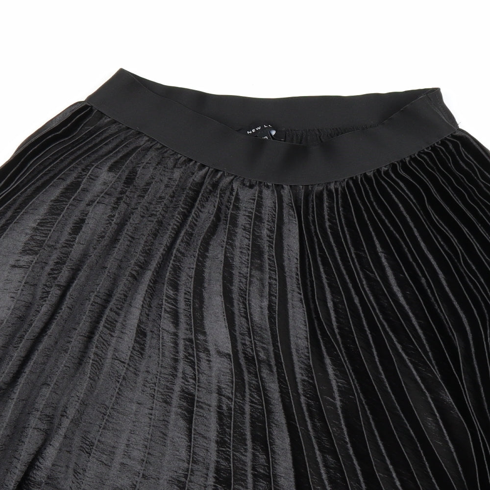 New Look Womens Black   Pleated Skirt Size 10