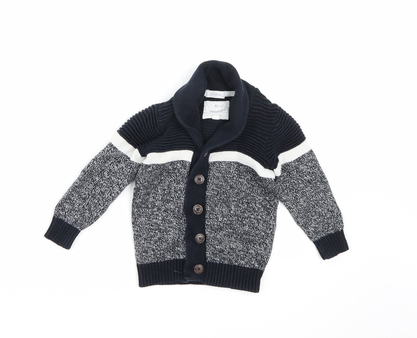 Jasper Conran Boys Blue  Knit Cardigan Jumper Size 3-4 Years