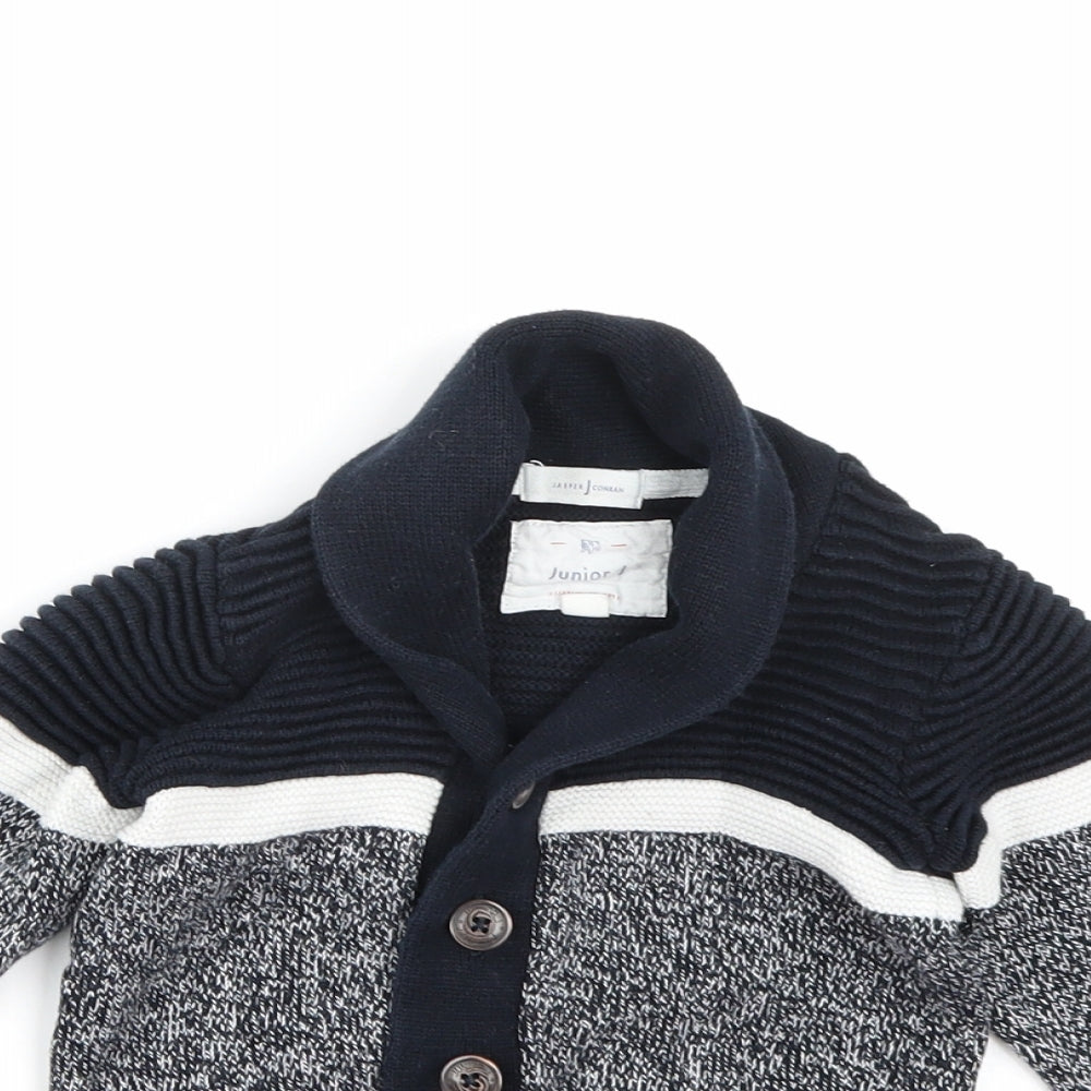 Jasper Conran Boys Blue  Knit Cardigan Jumper Size 3-4 Years