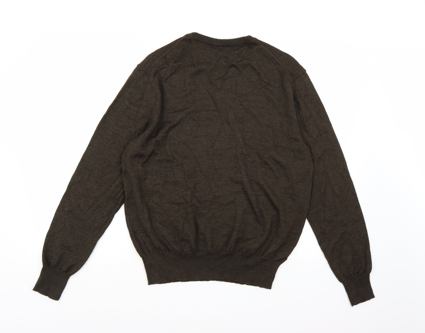 Racing Green Mens Brown  Knit Pullover Jumper Size L