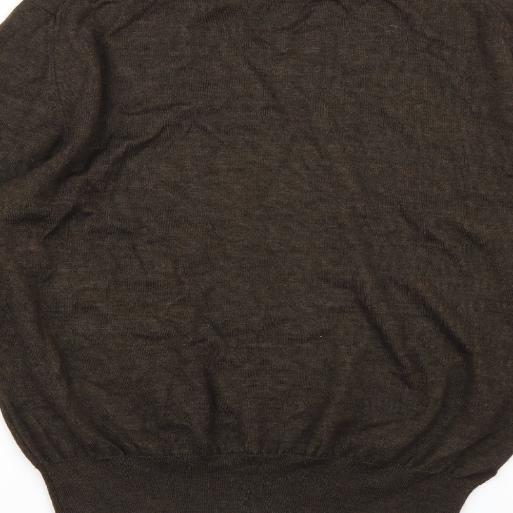 Racing Green Mens Brown  Knit Pullover Jumper Size L