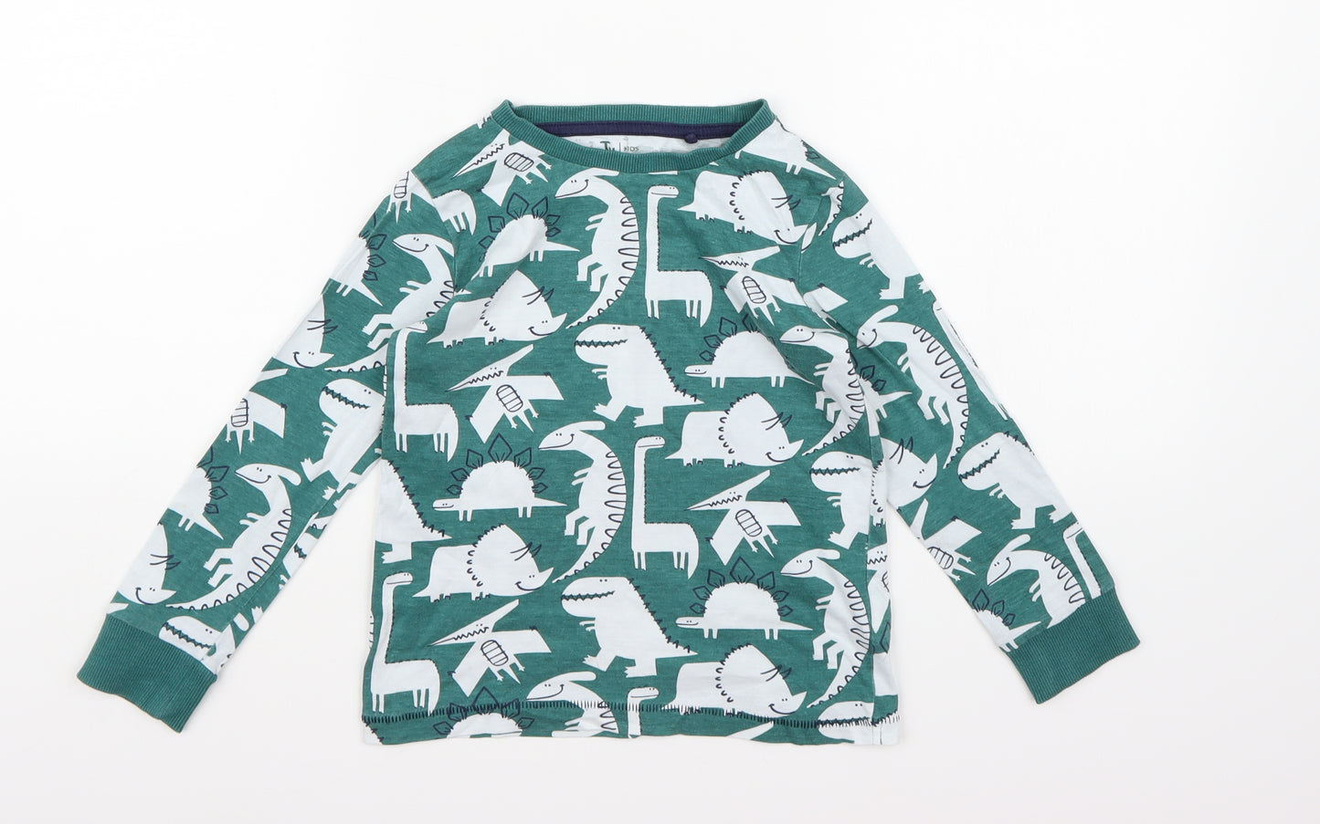 TU Boys Green   Basic T-Shirt Size 3-4 Years  - Dinosaur print