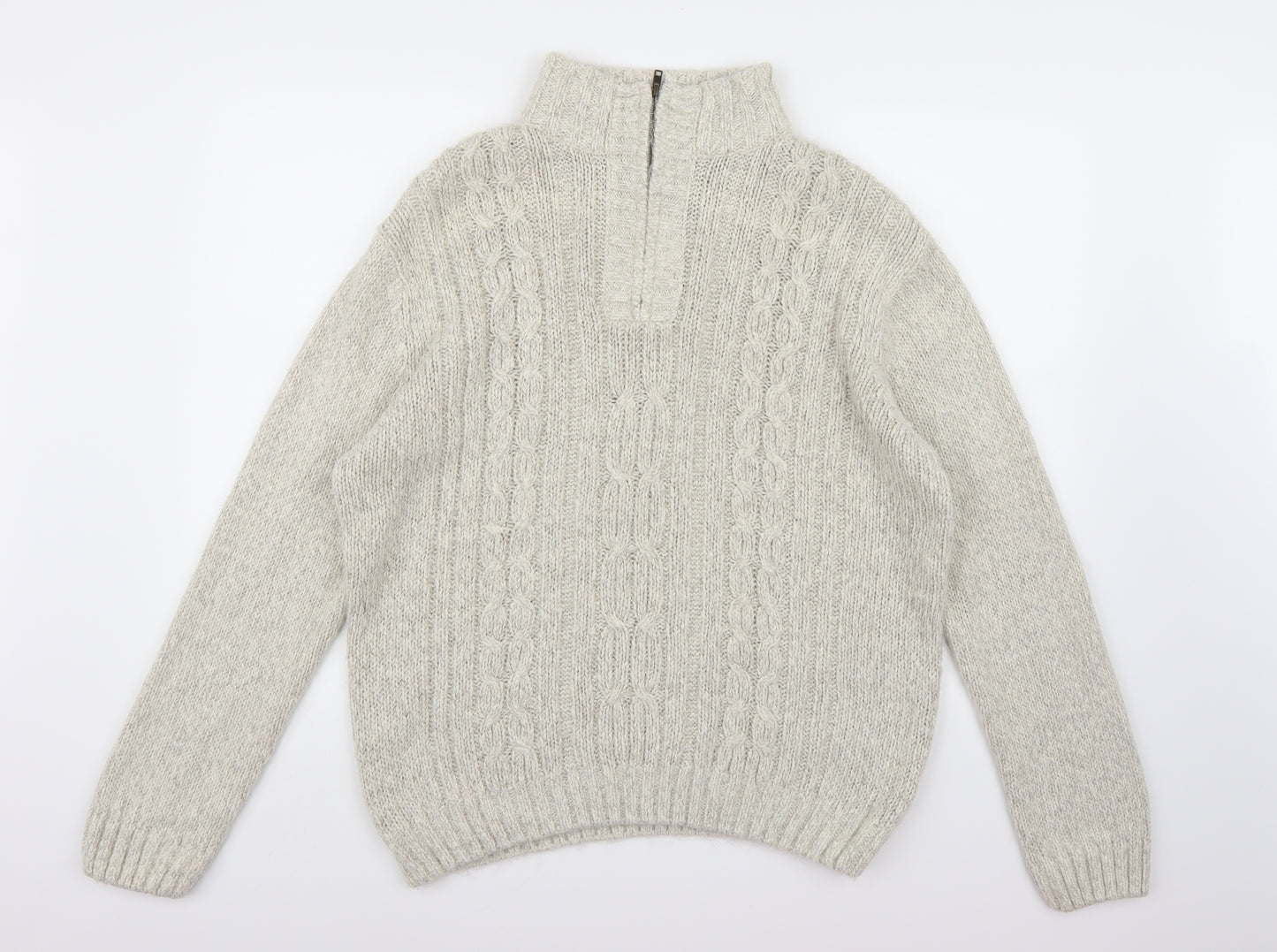 Easy Mens Ivory  Knit Pullover Jumper Size XL