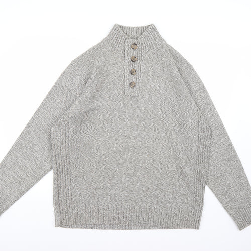 TU Mens Grey  Knit Pullover Jumper Size 2XL