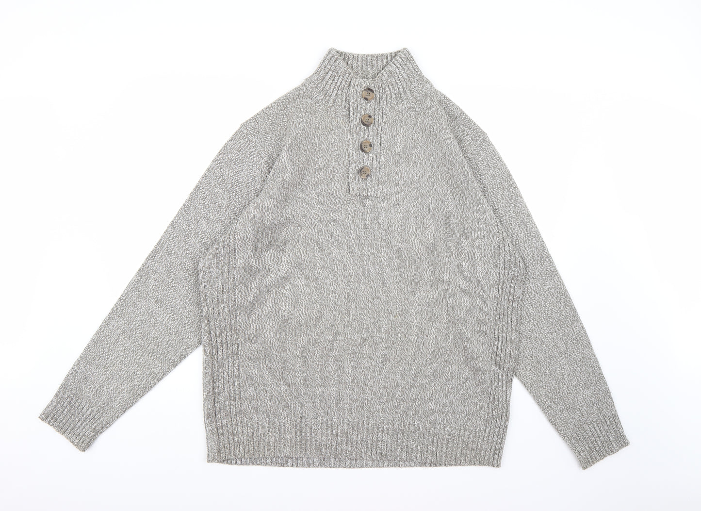 TU Mens Grey  Knit Pullover Jumper Size 2XL
