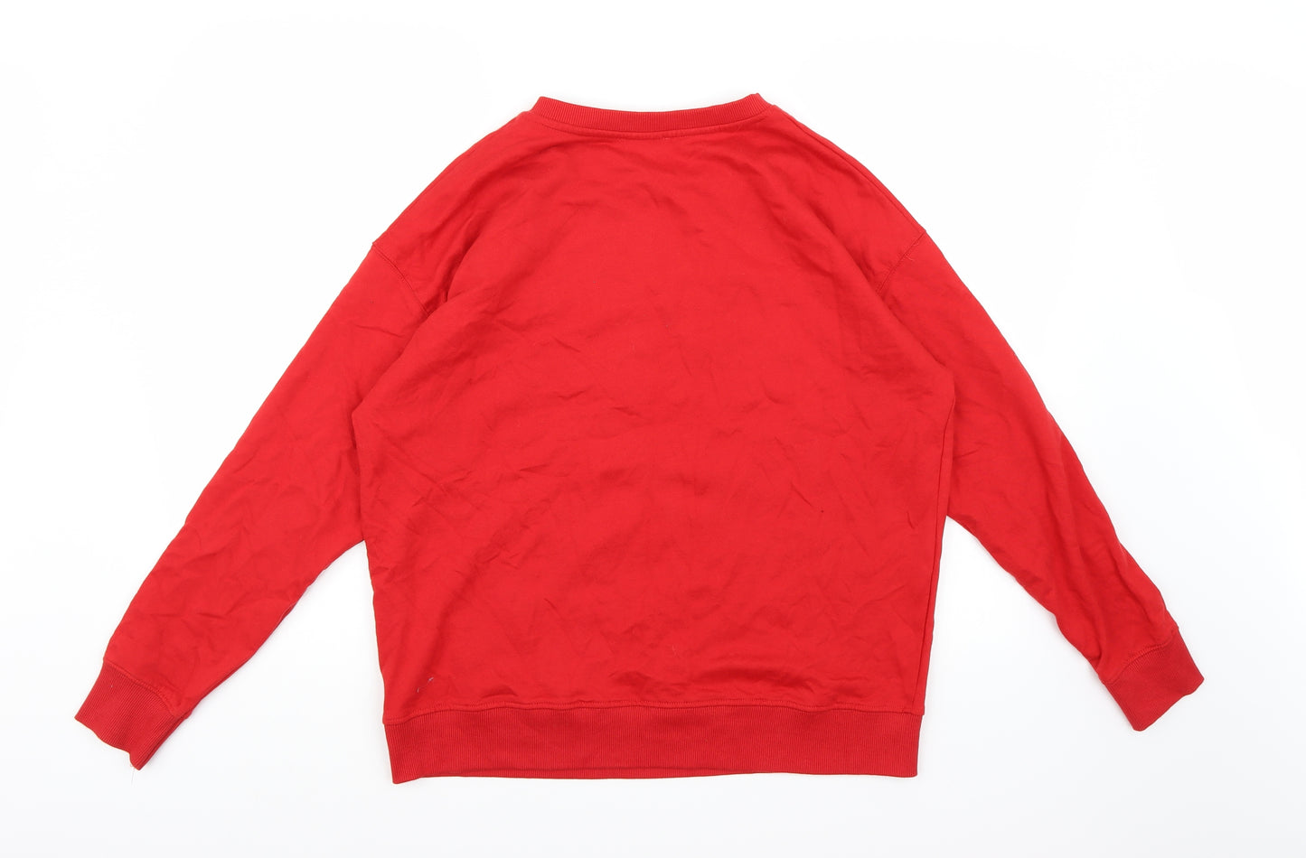 New Look Womens Red  Jersey Pullover Sweatshirt Size S