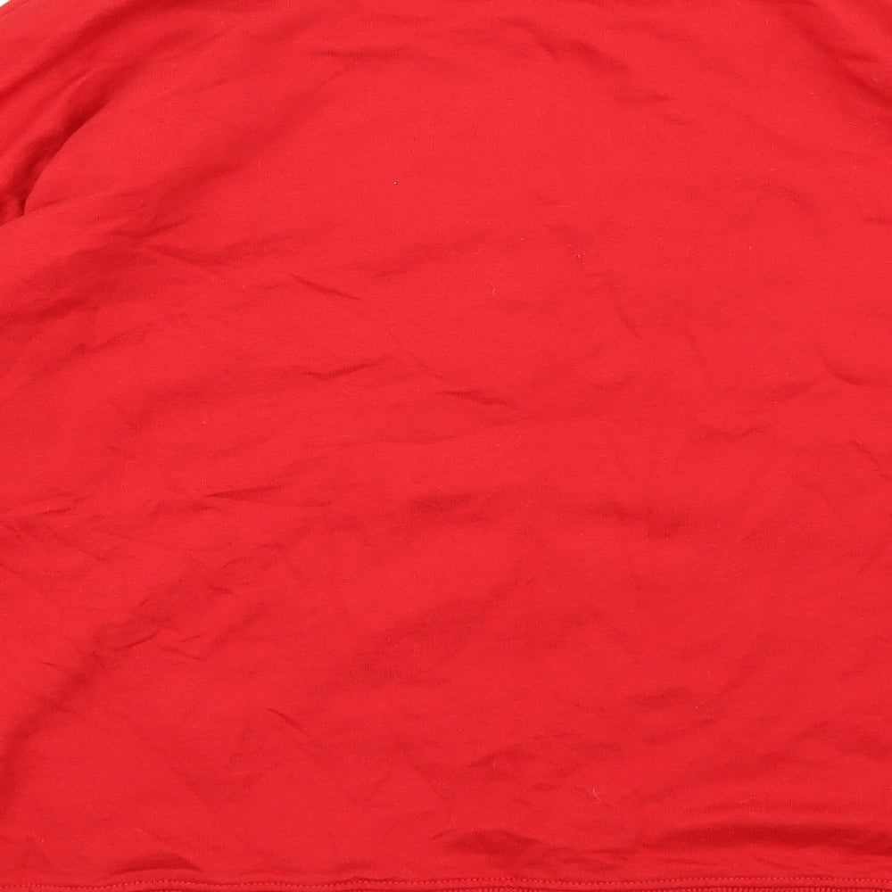 New Look Womens Red  Jersey Pullover Sweatshirt Size S