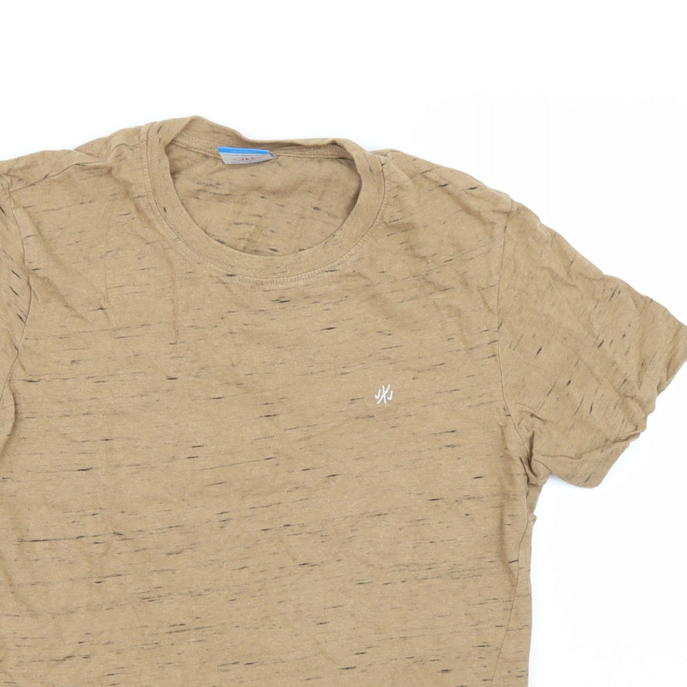 JACK & JONES Mens Brown    T-Shirt Size S