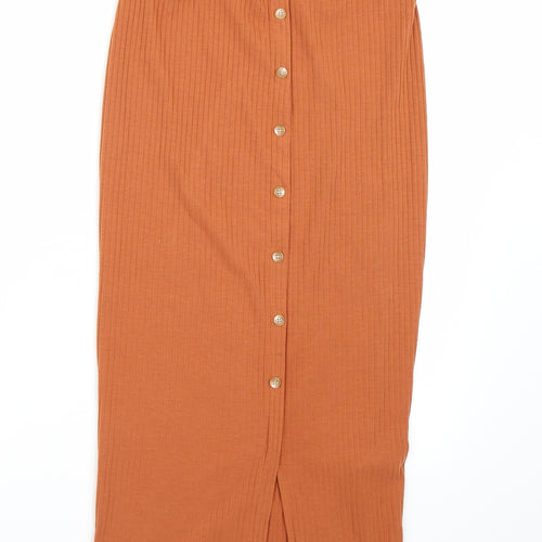 New Look Womens Orange   A-Line Skirt Size 10