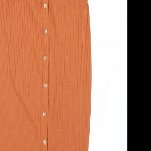 New Look Womens Orange   A-Line Skirt Size 10