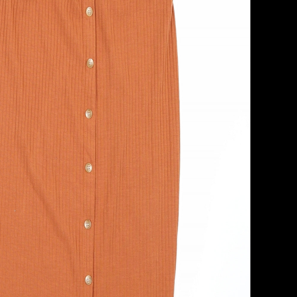 New Look Womens Orange   A-Line Skirt Size 10