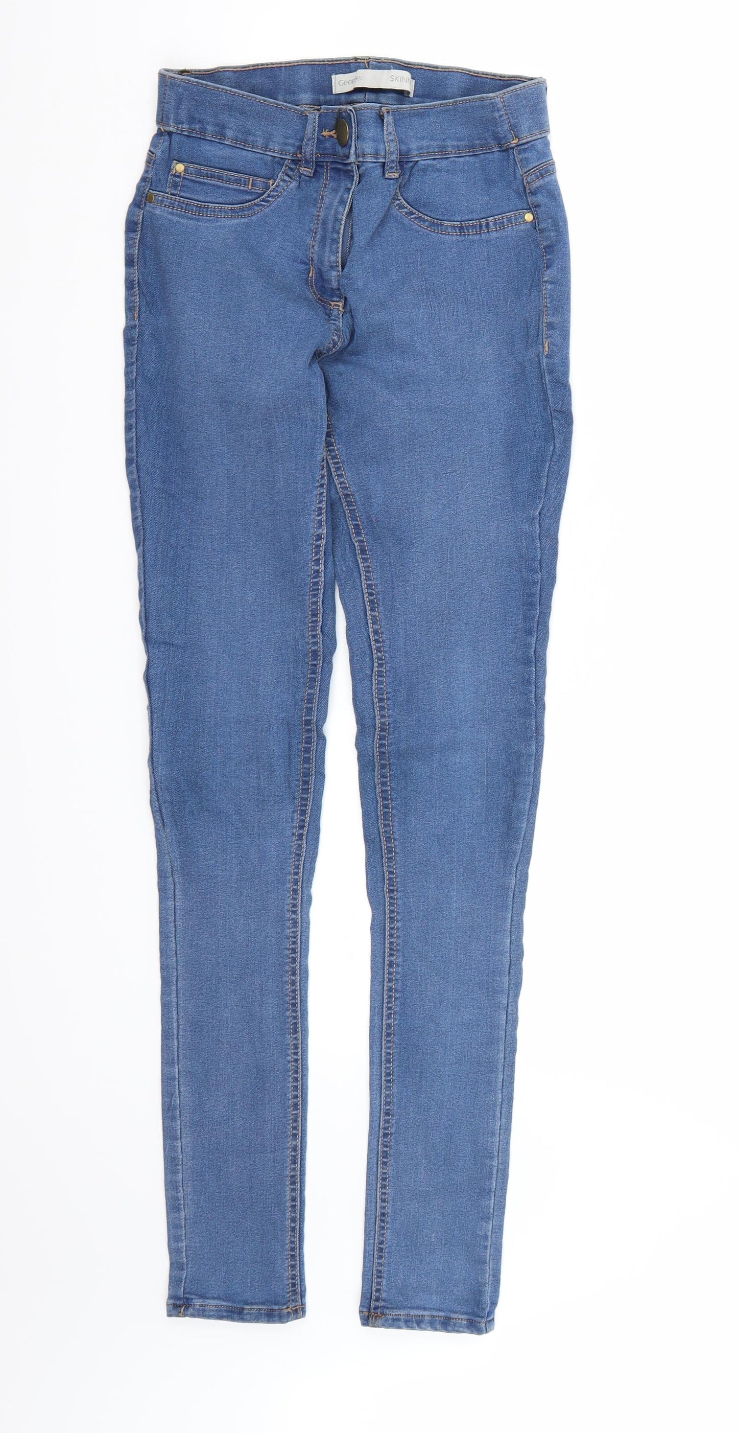 George Womens Blue  Denim Skinny Jeans Size 6 L30 in