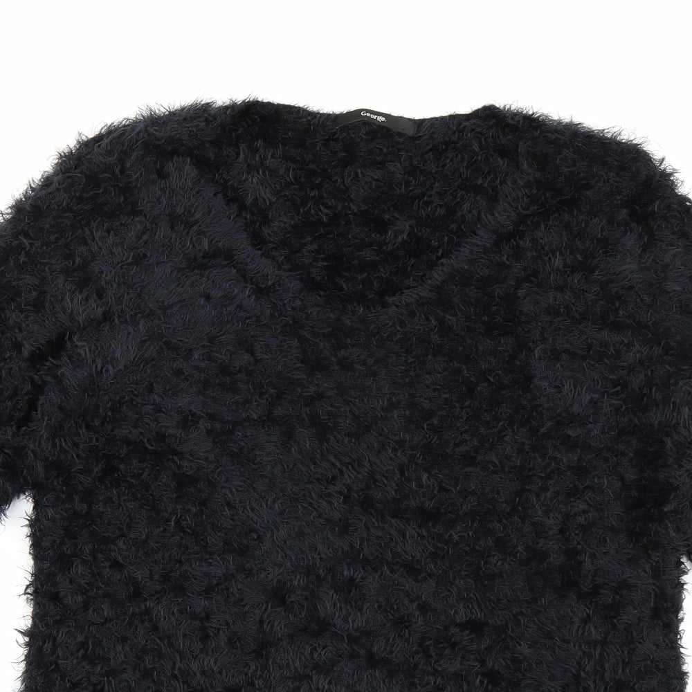 George Womens Black  Knit Pullover Jumper Size 12