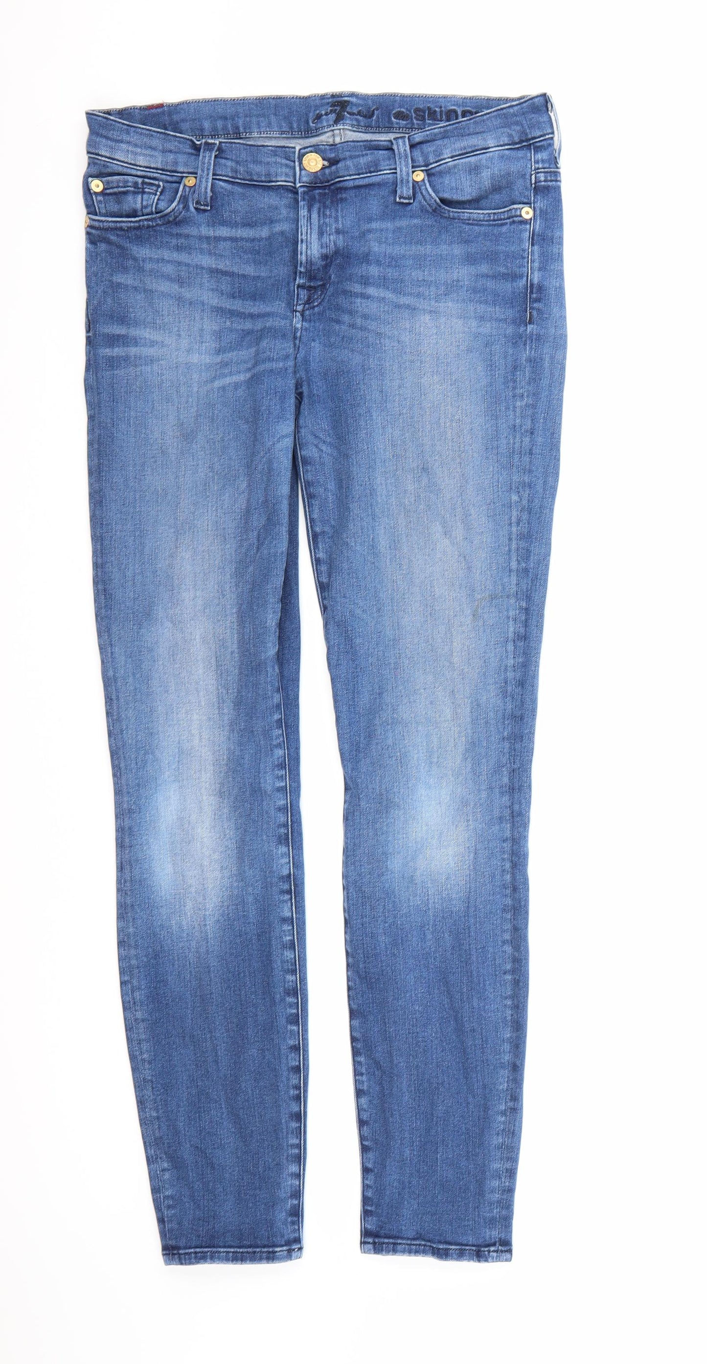 For All Mankind Womens Blue  Denim Skinny Jeans  L30 in