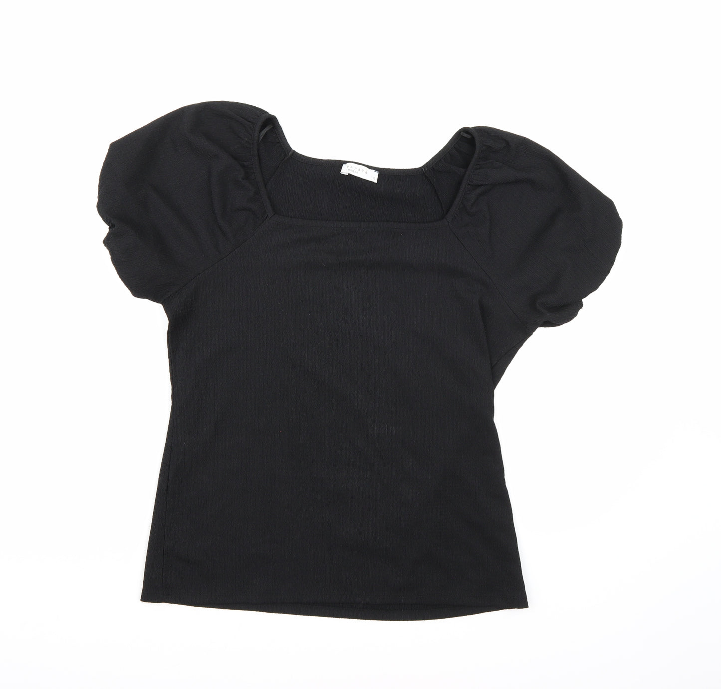 Papaya Womens Black   Basic Blouse Size 10