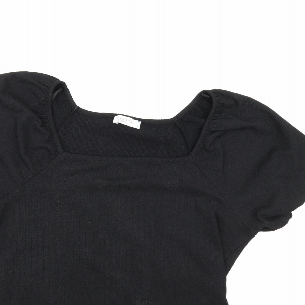 Papaya Womens Black   Basic Blouse Size 10
