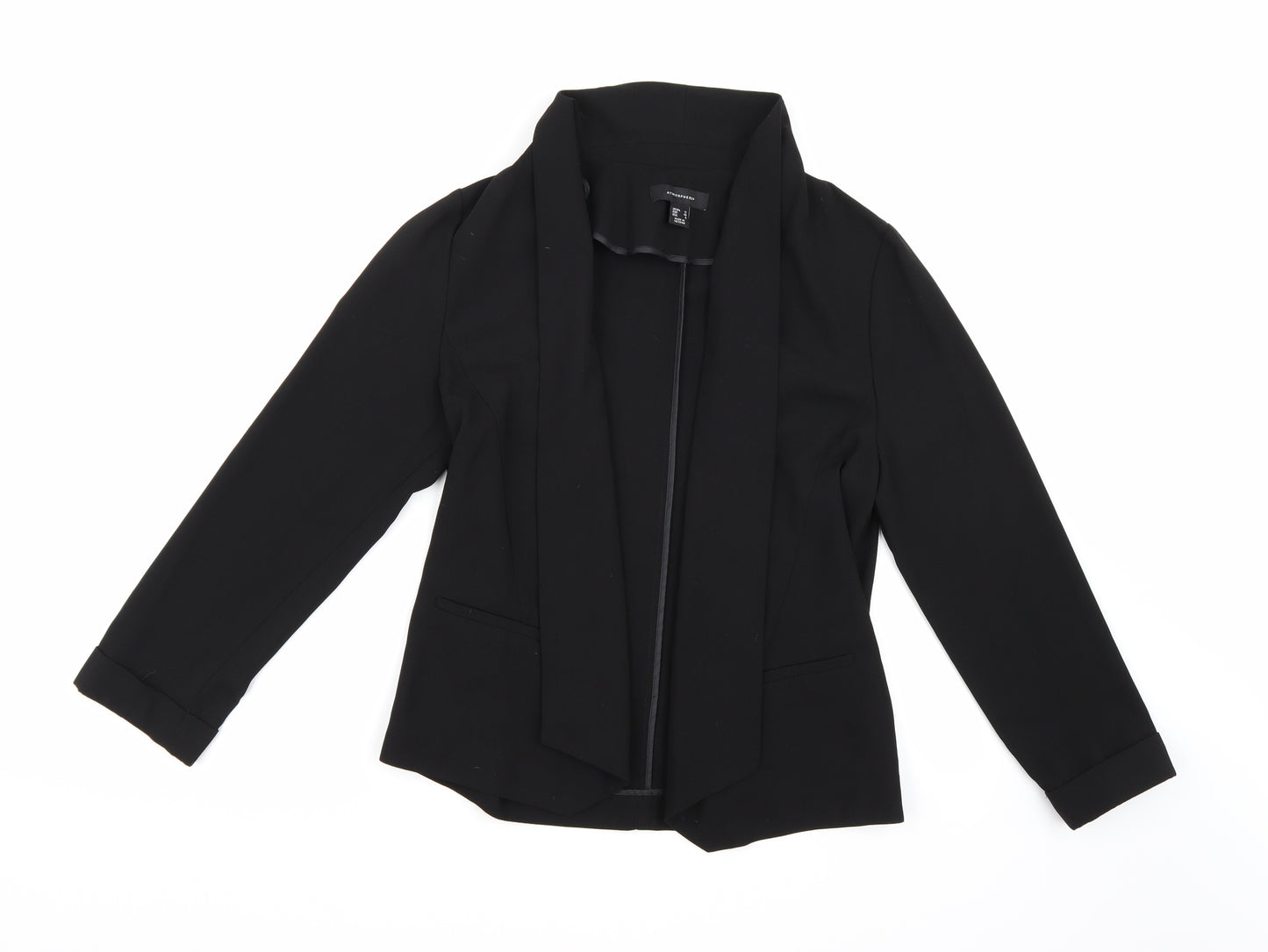 Atmosphere Womens Black  Rayon Jacket Blazer Size 12