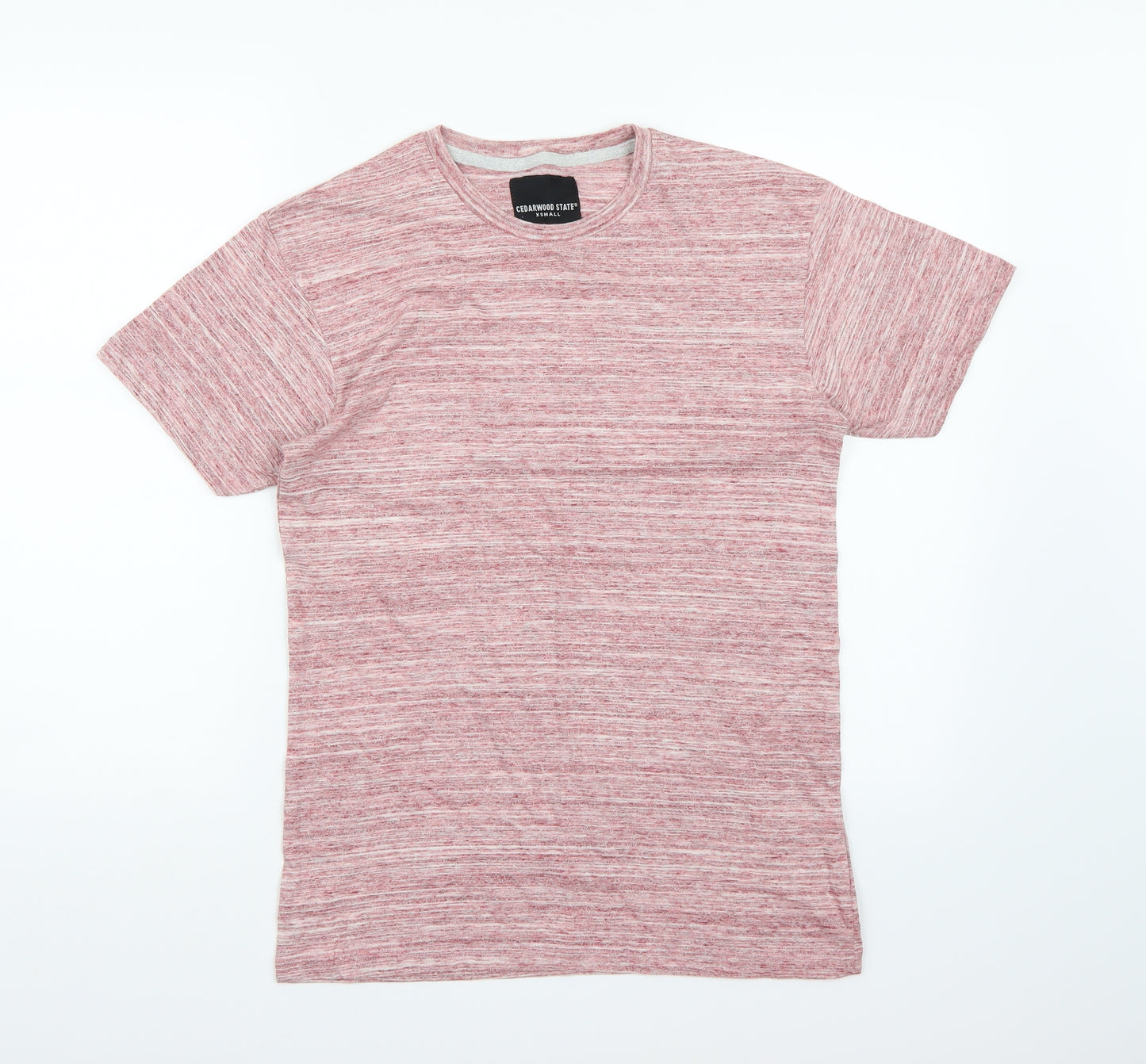 Cedar Wood State Mens Red    T-Shirt Size XS