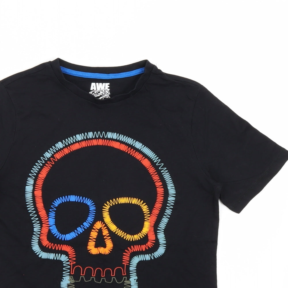 F&F Boys Black   Basic T-Shirt Size 10-11 Years