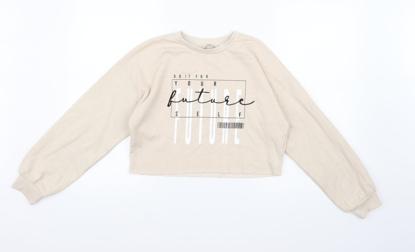 George Girls Beige  Jersey Pullover Sweatshirt Size 9-10 Years