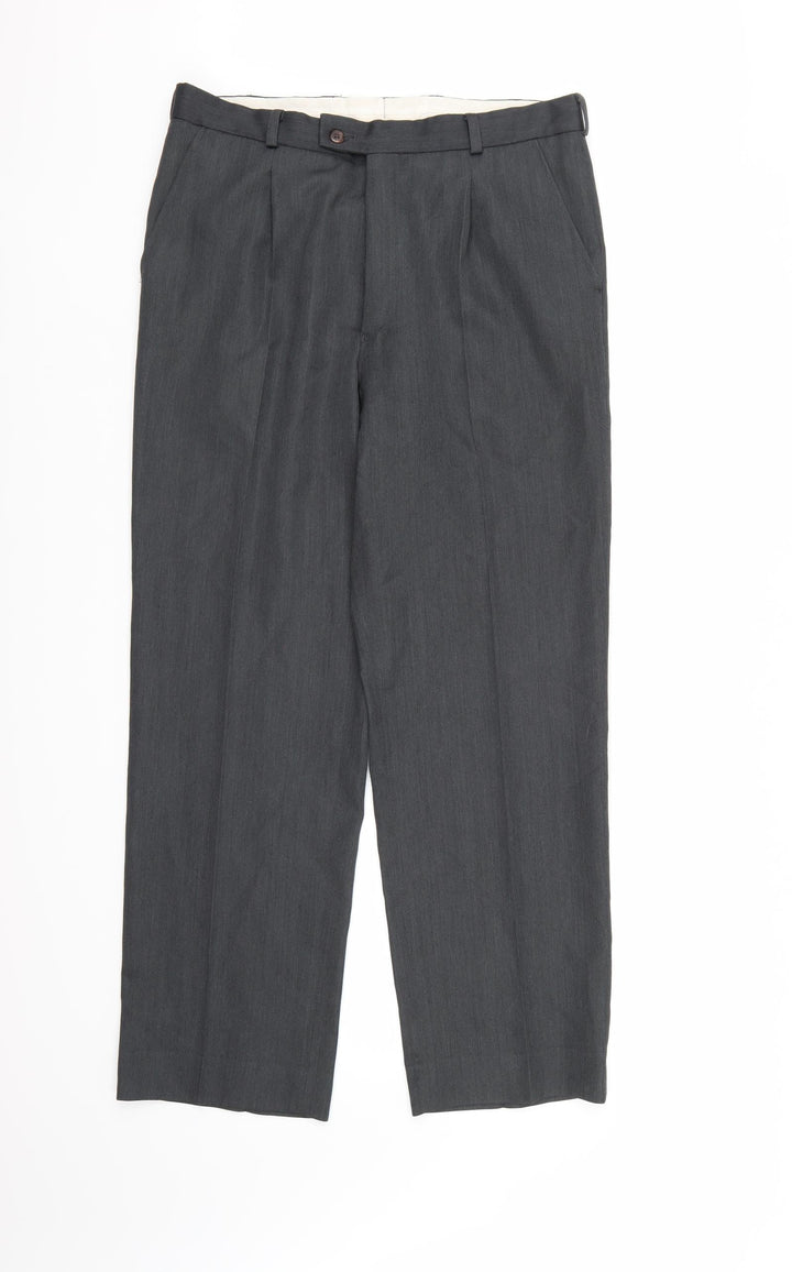 Burton Mens Grey Rayon Dress Pants Trousers L30 in
