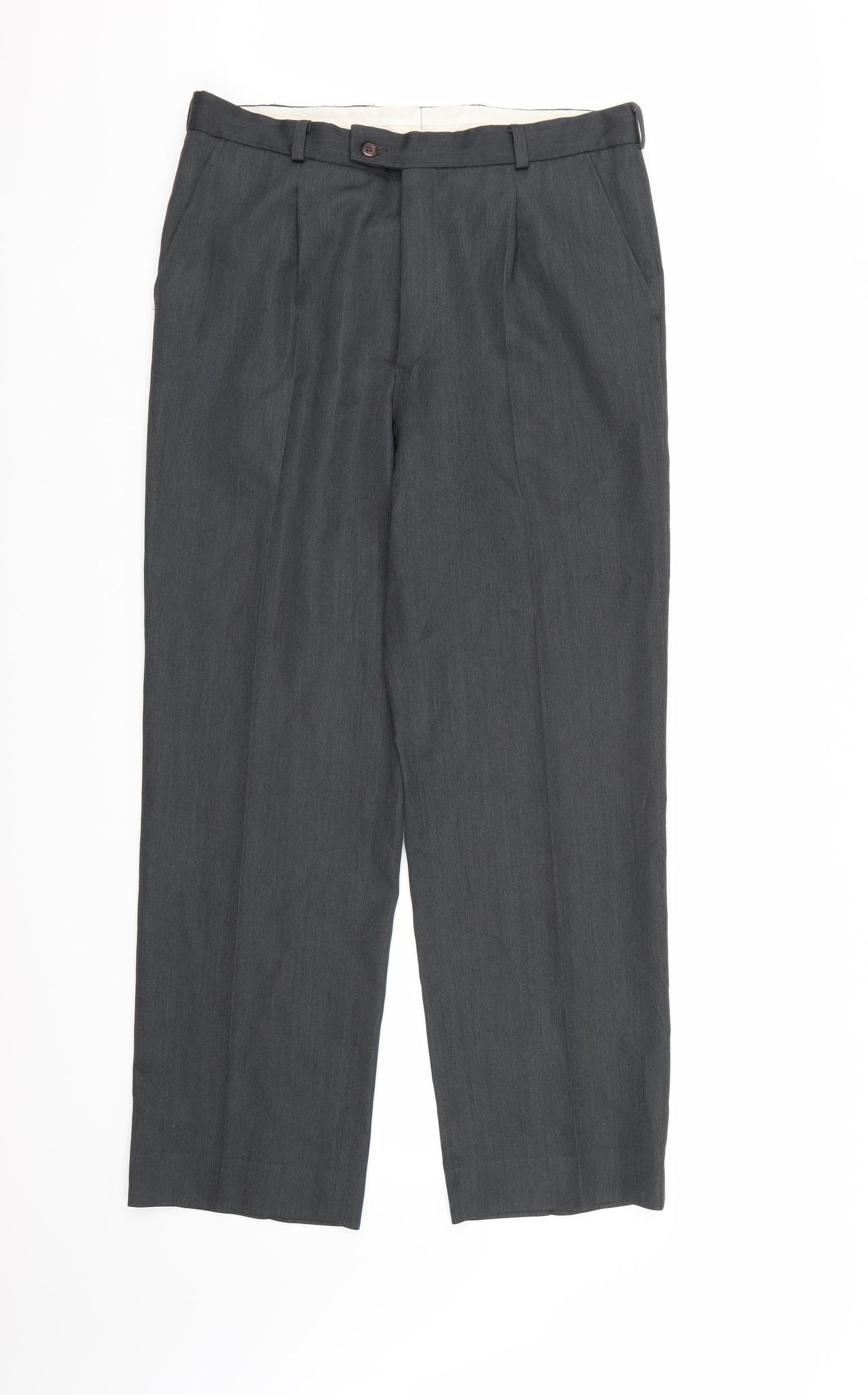 Burton Mens Grey  Rayon Dress Pants Trousers  L30 in