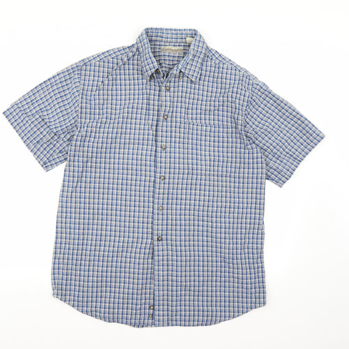 Fieldmaster Mens Blue Check   Button-Up Size L