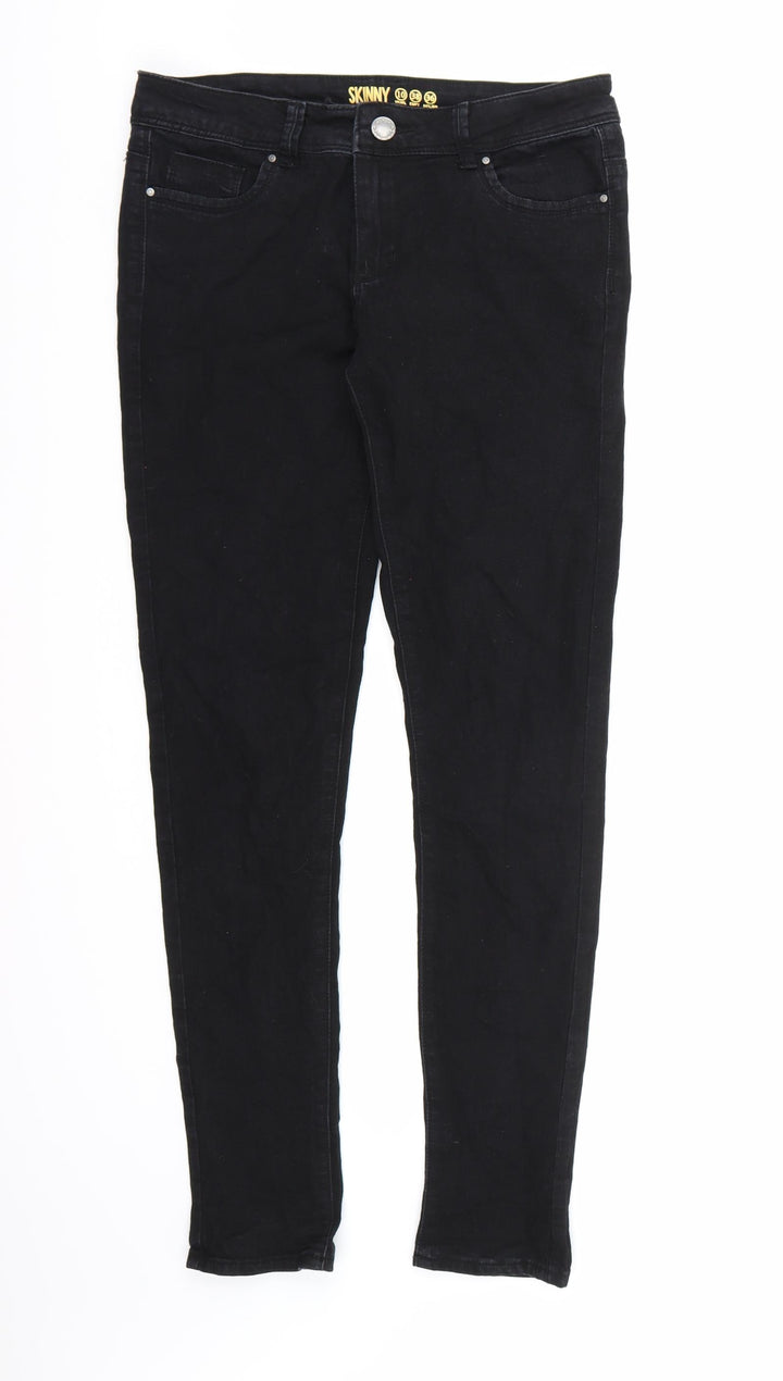 Denim co. Womens Black  Denim Straight Jeans Size 10 L30 in