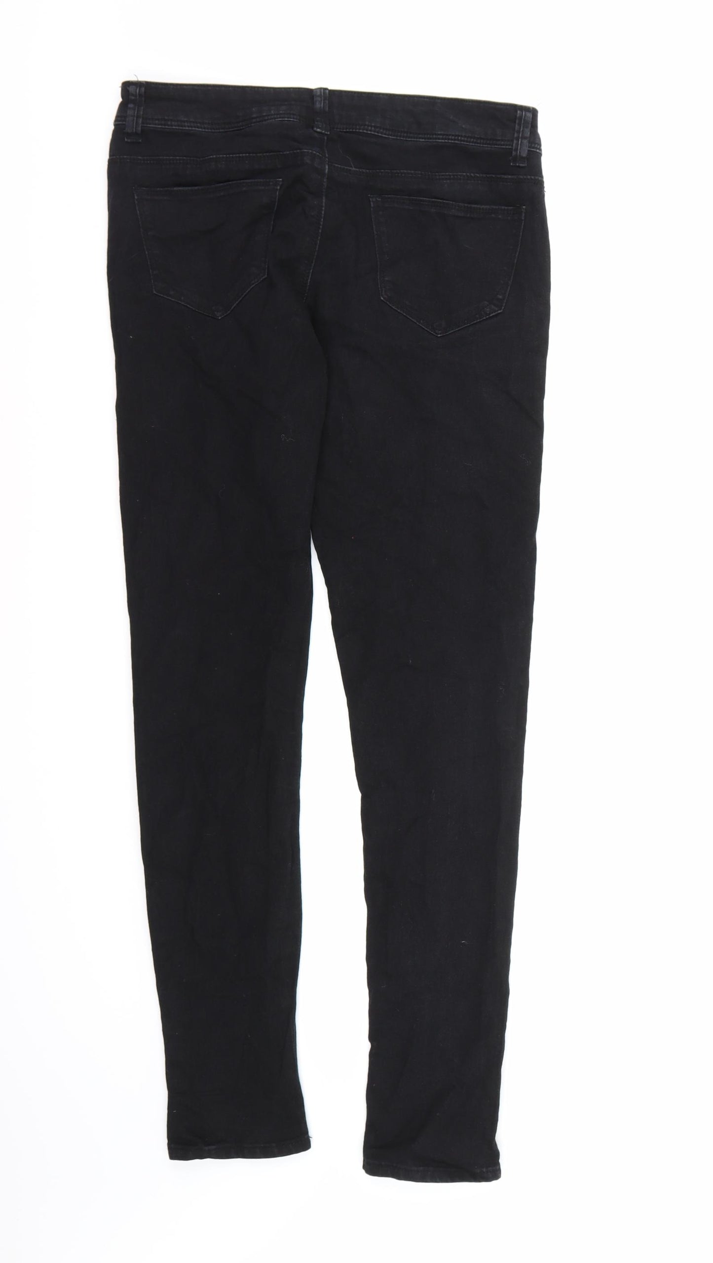 Denim co. Womens Black  Denim Straight Jeans Size 10 L30 in