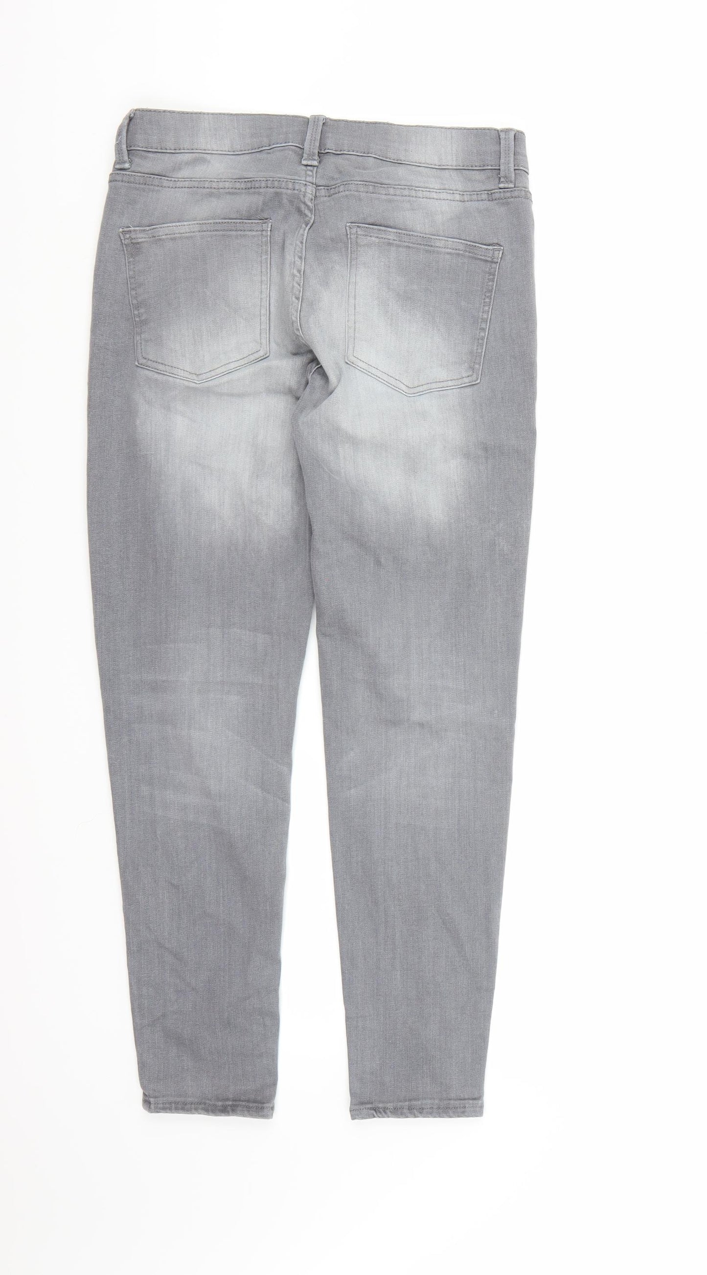 redherring Womens Grey  Denim Skinny Jeans Size 12 L26 in