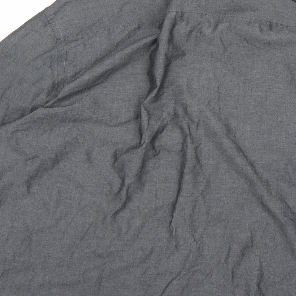 F&F Mens Grey    Button-Up Size 17.5