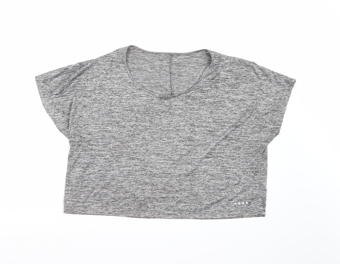 Matalan Womens Grey   Cropped T-Shirt Size L