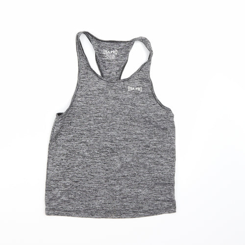 USA Pro Girls Grey   Camisole Tank Size 9-10 Years