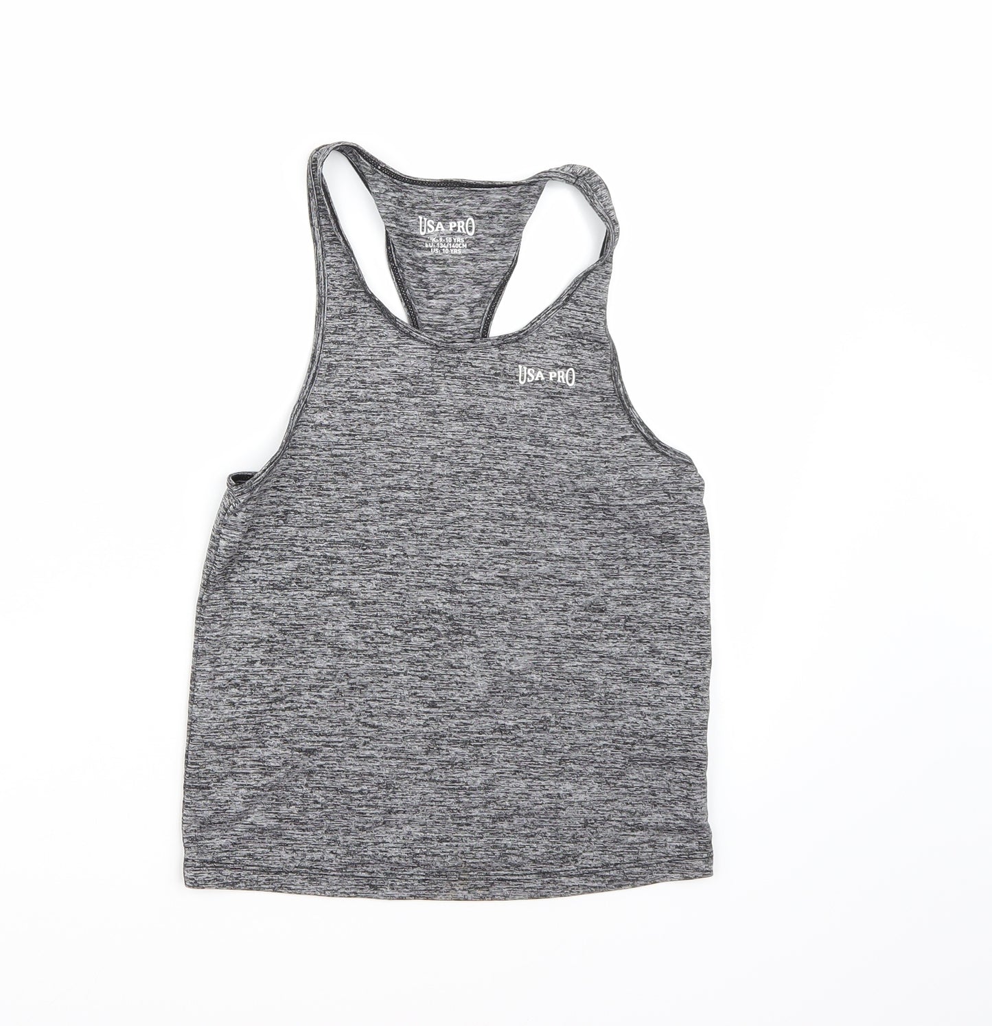 USA Pro Girls Grey   Camisole Tank Size 9-10 Years