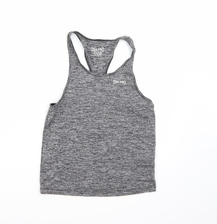 USA Pro Girls Grey   Camisole Tank Size 9-10 Years