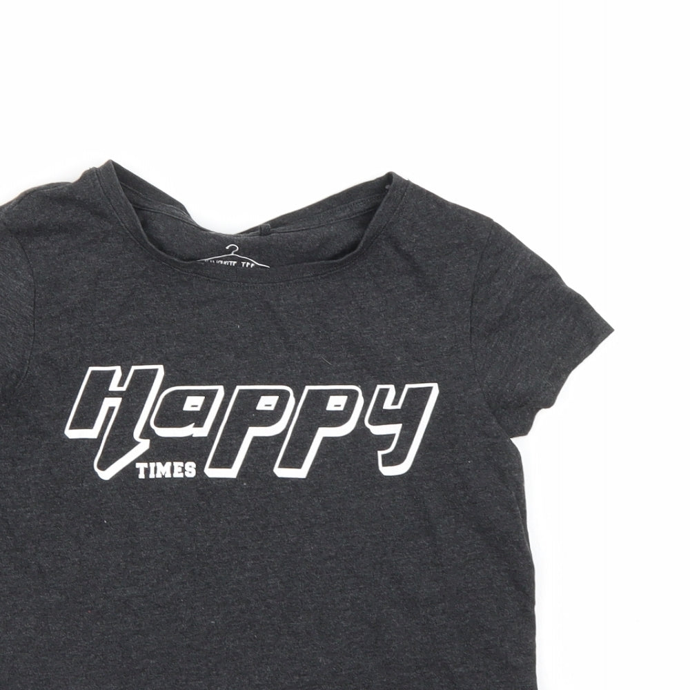 NEXT Girls Grey   Basic T-Shirt Size 10 Years