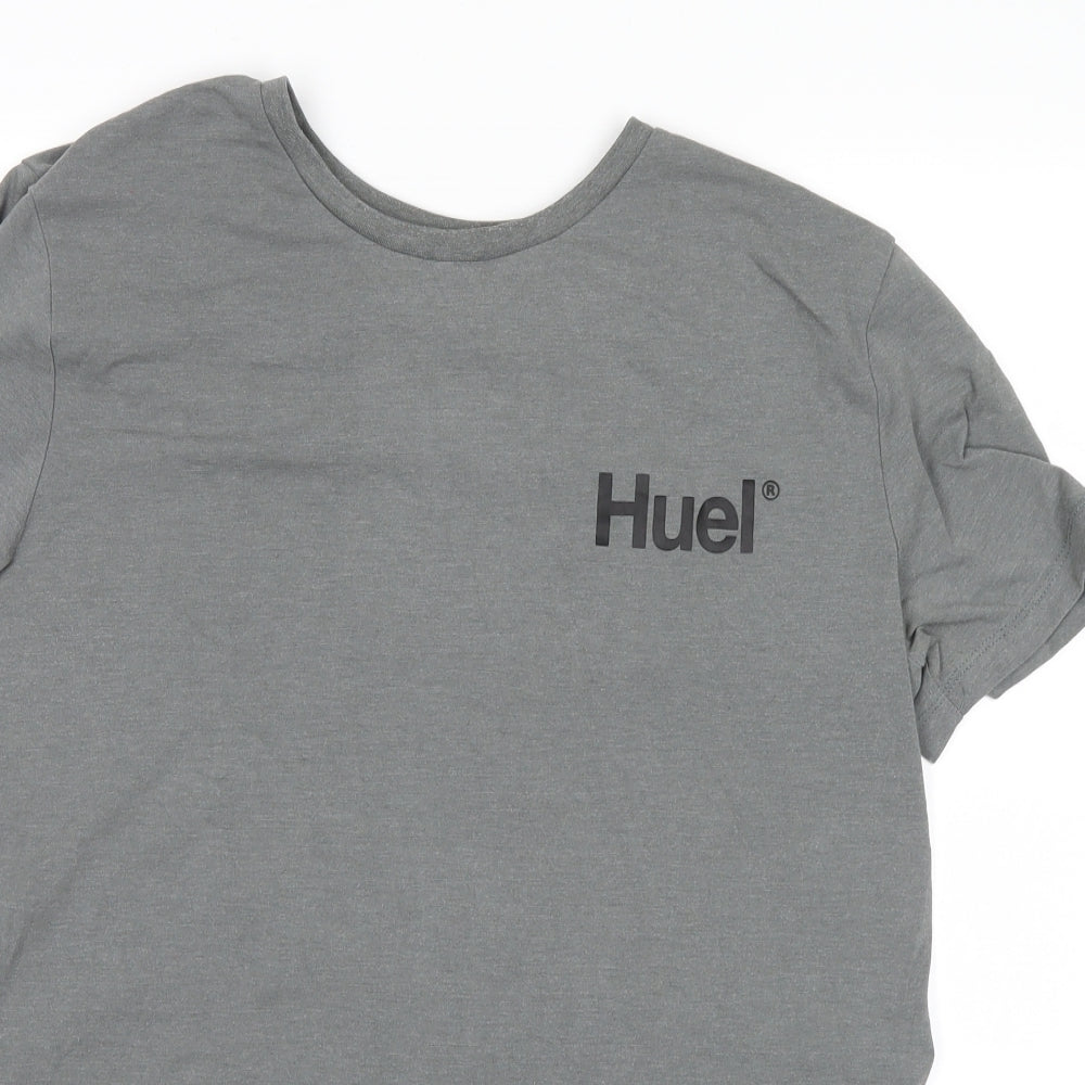 huel Mens Grey    T-Shirt Size L
