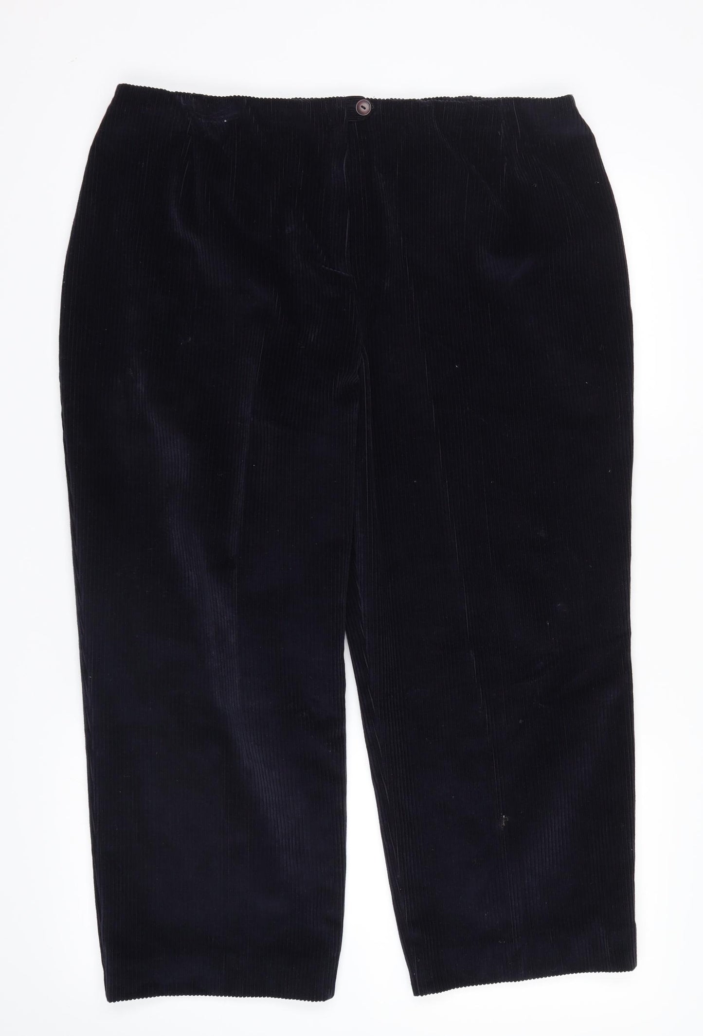 slimma Womens Blue  Corduroy Cropped Jeans Size 18