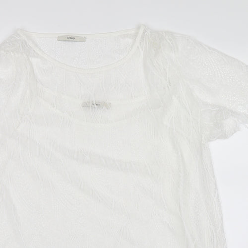 George Womens White   Basic Blouse Size 20