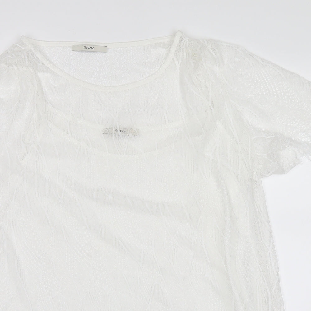 George Womens White   Basic Blouse Size 20