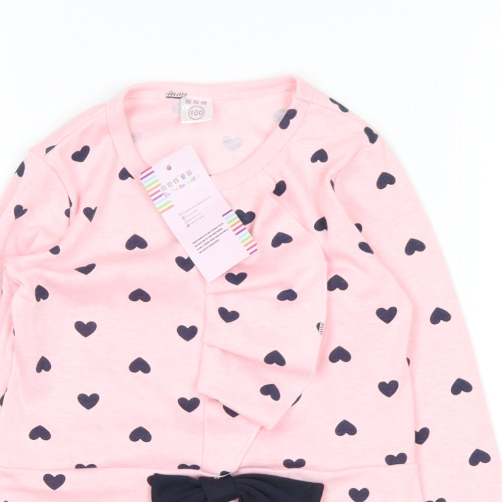 You're Beautiful Girls Pink Polka Dot  Basic Blouse Size 2-3 Years