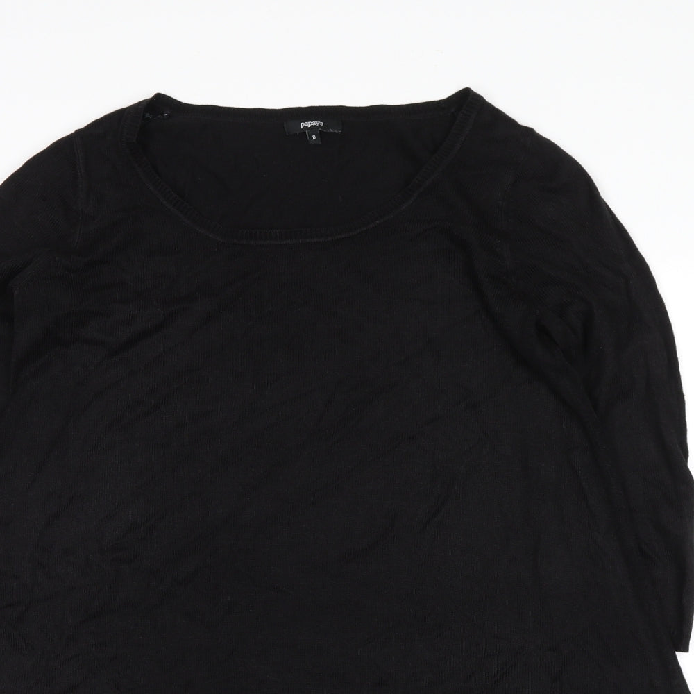 Papaya Womens Black   Pullover Jumper Size 8