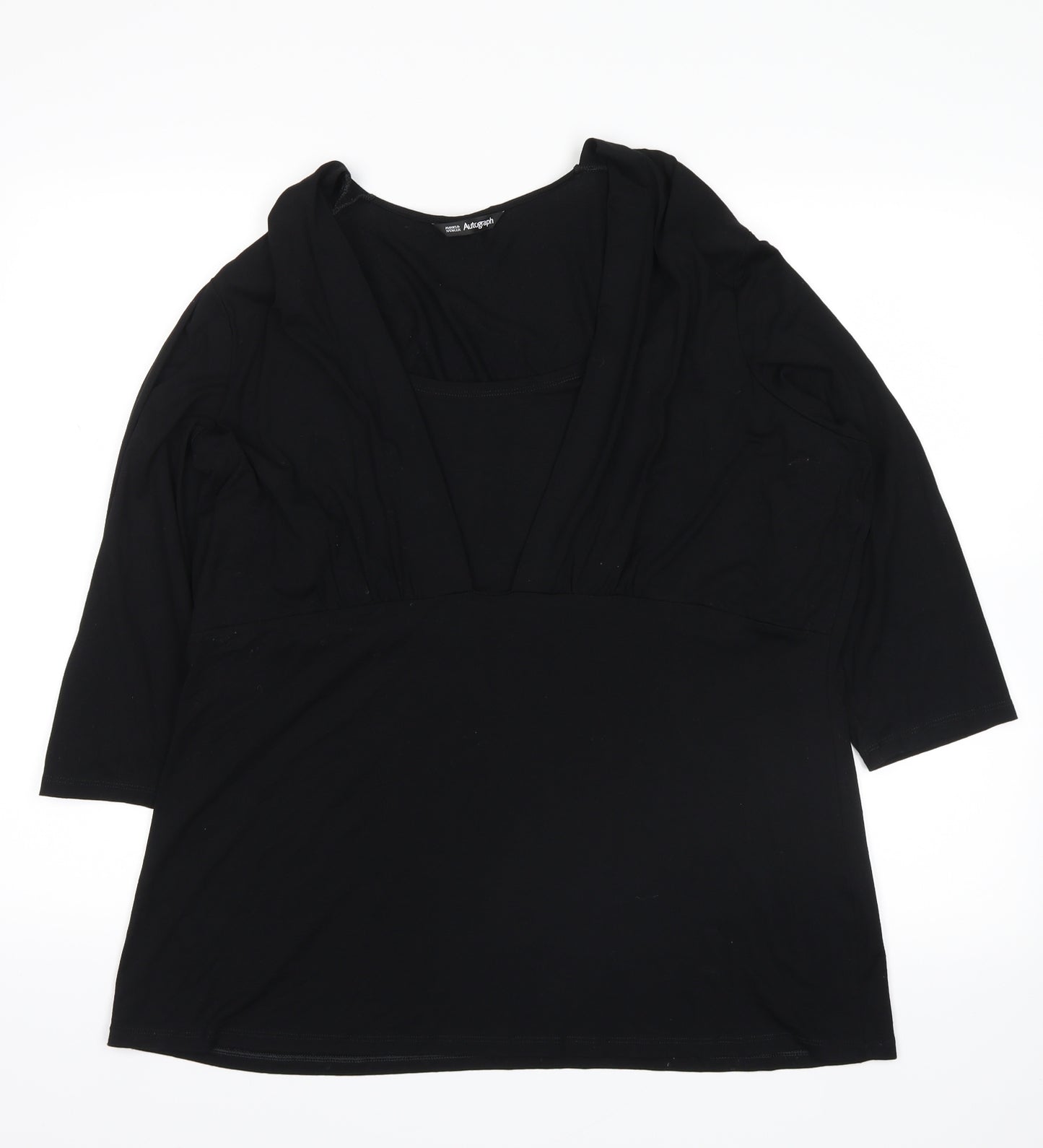 Marks and Spencer Womens Black   Basic Blouse Size 22