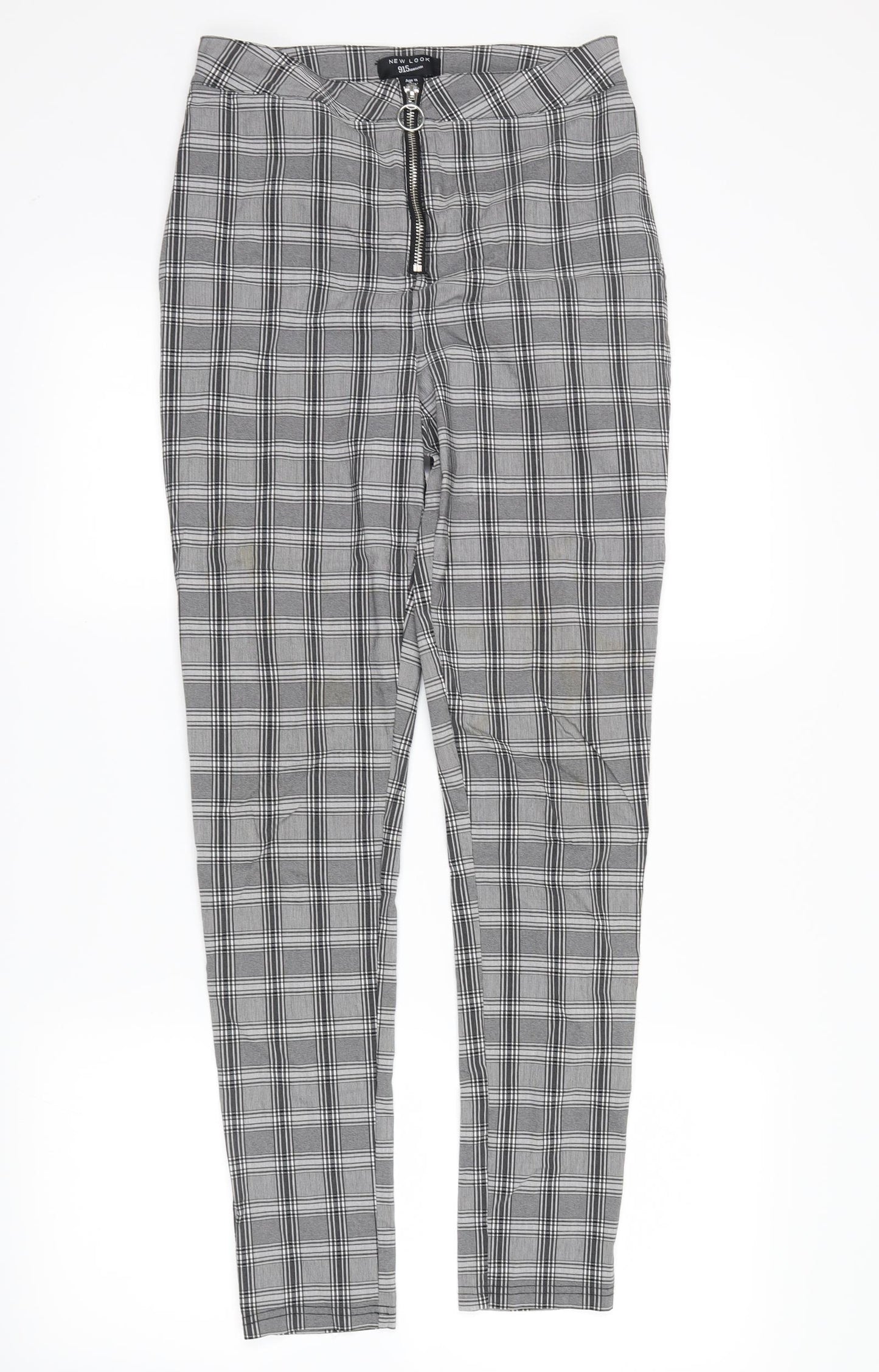 New Look Girls Grey Plaid  Jegging Trousers Size 15 Years