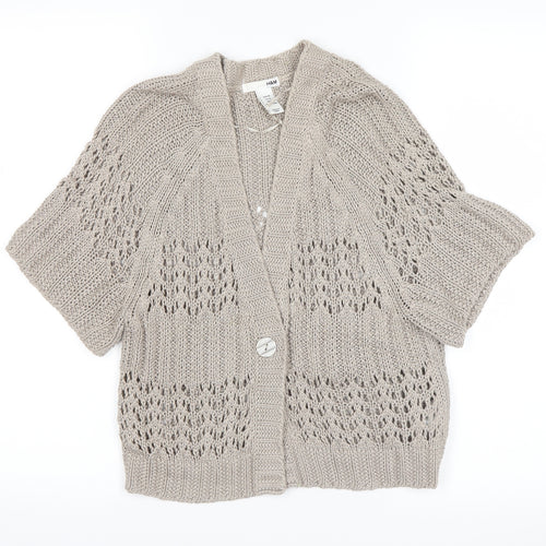 H&M Womens Beige   Cardigan Jumper Size M
