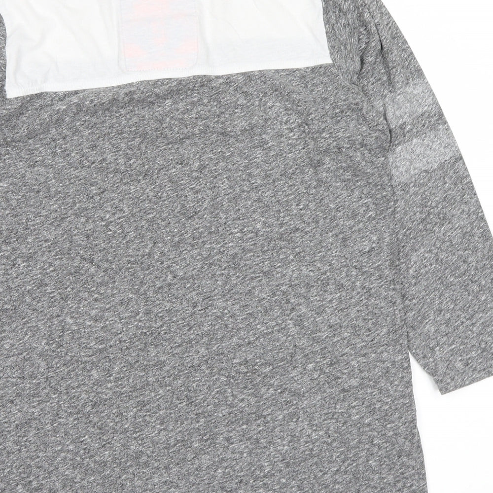 Superdry Womens Grey   Basic Blouse Size L  - superdry logo