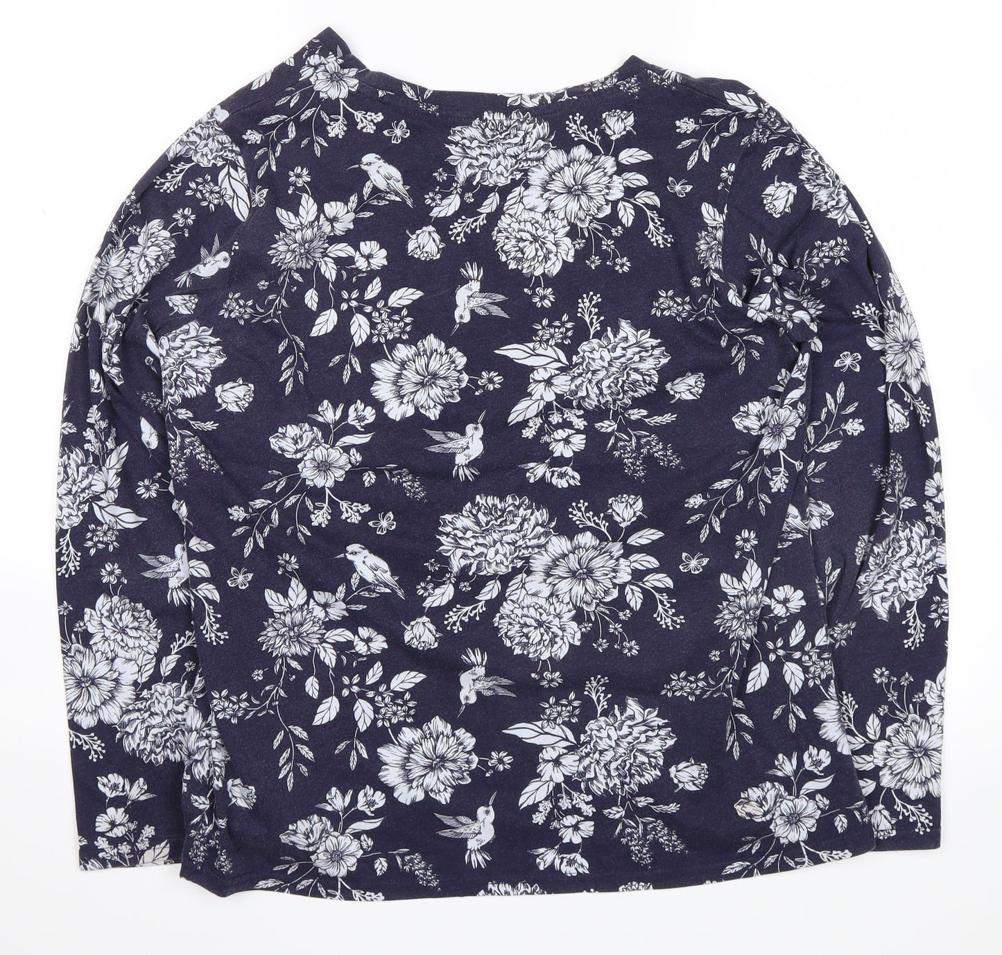 George Womens Blue Floral  Top Pyjama Top Size 16