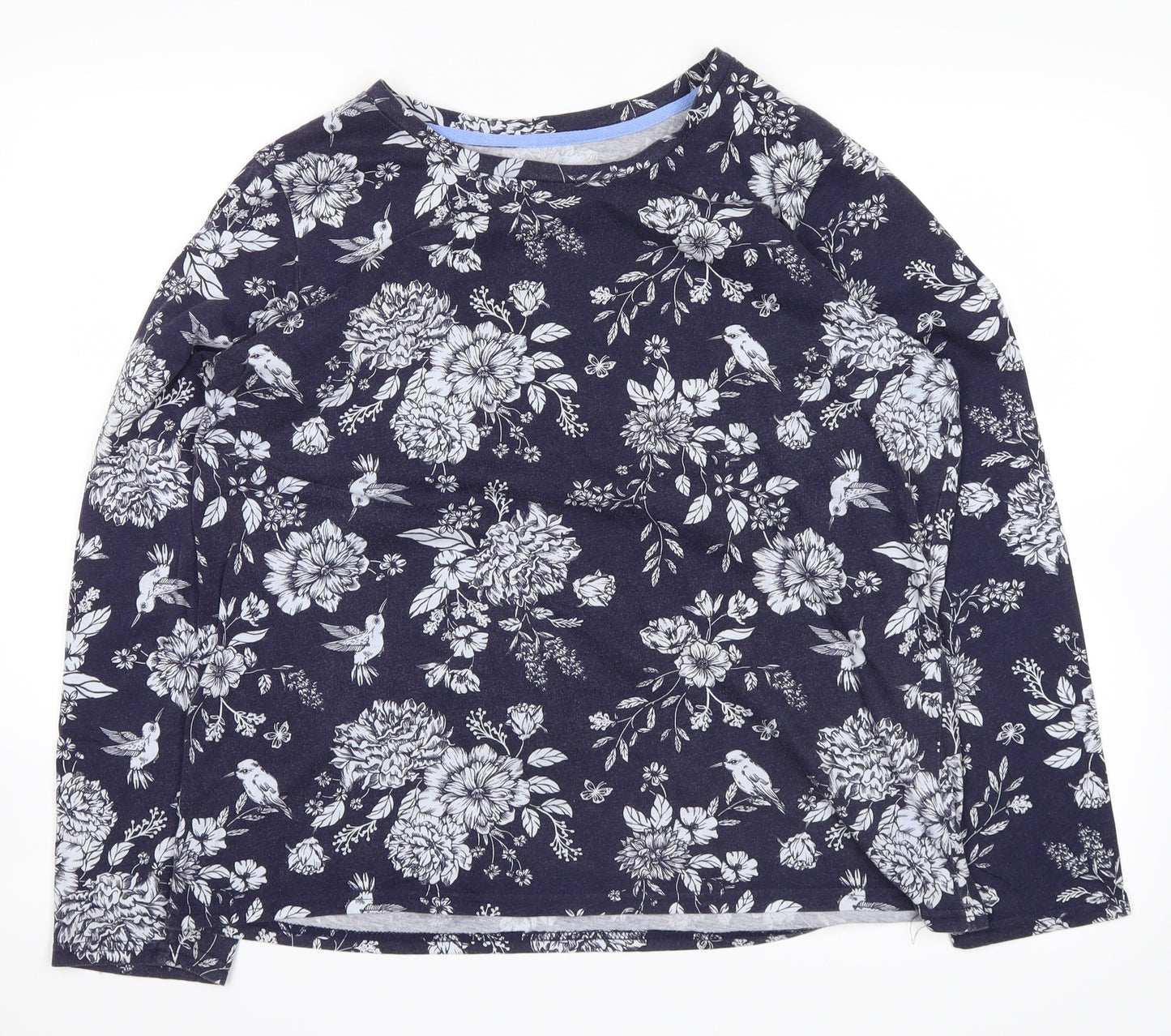 George Womens Blue Floral  Top Pyjama Top Size 16